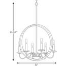 Progress Lighting Antique Bronze 60W 6-Light Candelabra E-12 Incandescent Chandelier 