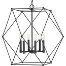 Progress Lighting Black 75W 1-Light Medium Mini Pendant 