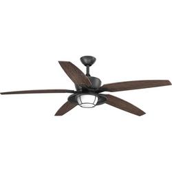 60 in. 5-Blade Indoor/Outdoor Ceiling Fan in Forged Black