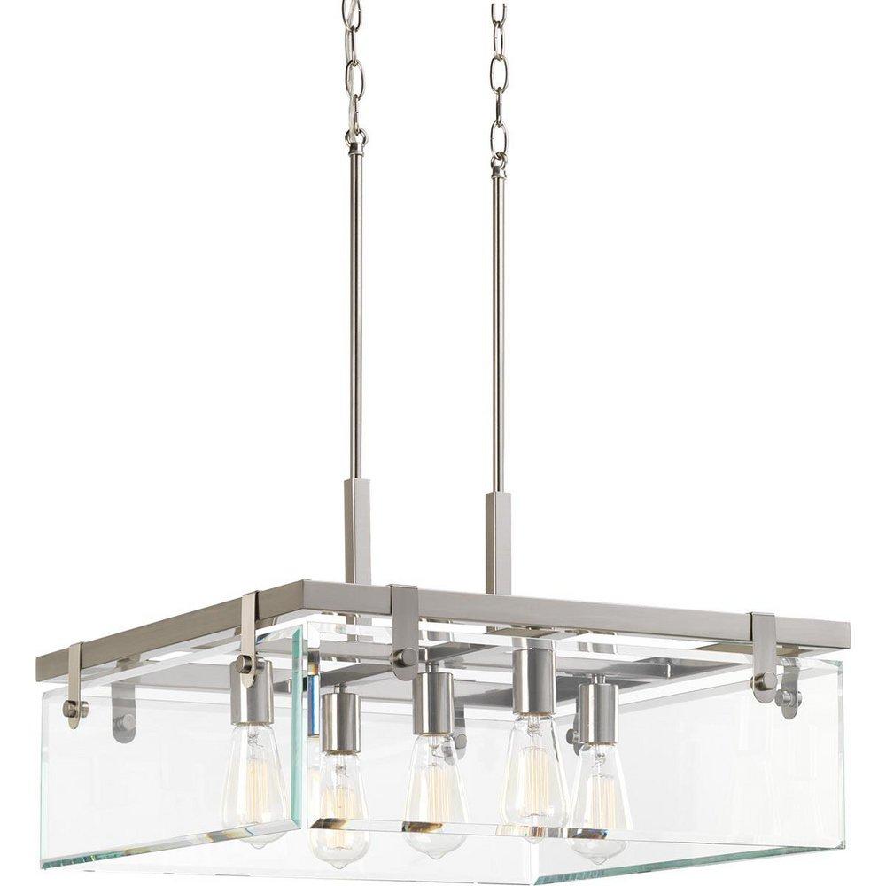 Progress Lighting Brushed Nickel 60W 5-Light Medium E-26 Incandescent Pendant 