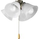 Progress Lighting Brushed Nickel 40W 4-Light Medium E-26 LED Ceiling Fan Light Kit with Alabaster