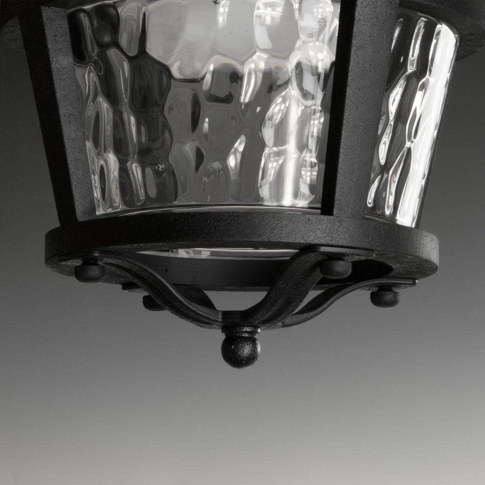 Progress Lighting Forged Black 58W 5-Blade Indoor Ceiling Fan with 52 in. Blade Span and LED Light 