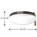 Progress Lighting Antique Bronze 20W 2-Light Medium E-26 LED Ceiling Fan Light 