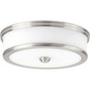 Progress Lighting Brushed Nickel 13 in. 25W 1-Light LED Flush Mount Ceiling Fixture 