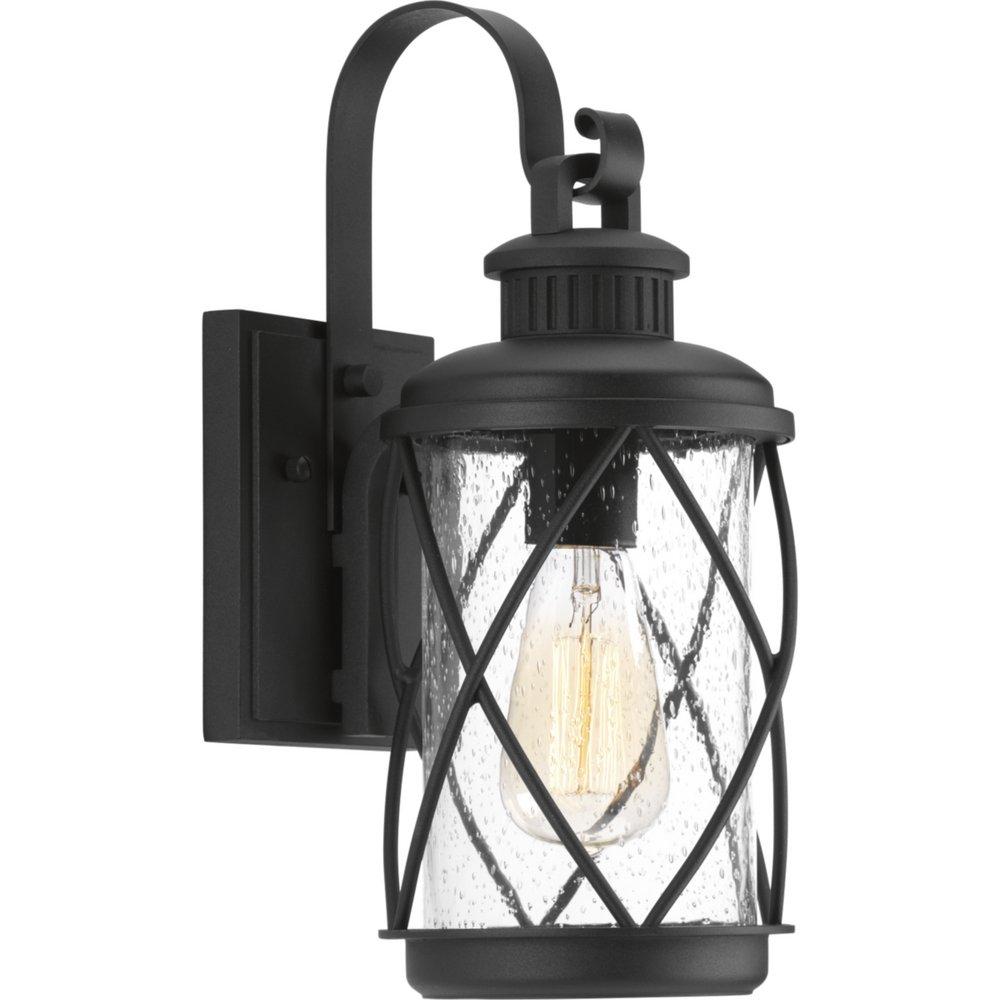 Progress Lighting Black 100W 1-Light Medium E-26 Incandescent Outdoor Wall Sconce 