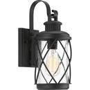 100W 1-Light Medium E-26 Incandescent Outdoor Wall Sconce in Black