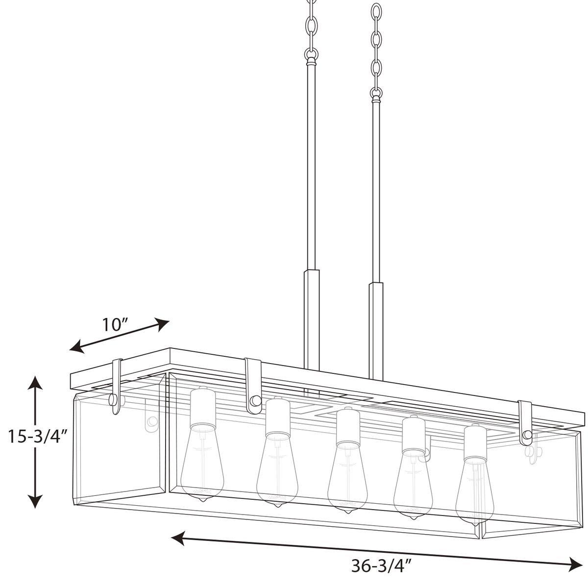 Progress Lighting Brushed Nickel 60W 5-Light Medium E-26 Incandescent Chandelier 