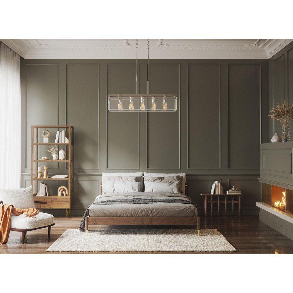 Progress Lighting Brushed Nickel 60W 5-Light Medium E-26 Incandescent Chandelier 