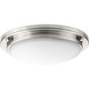 Progress Lighting Brushed Nickel 15 in. 28.3W 120/277V 3000 Kelvin 1660 Lumens LED Flush Mount Ceiling Fixture 
