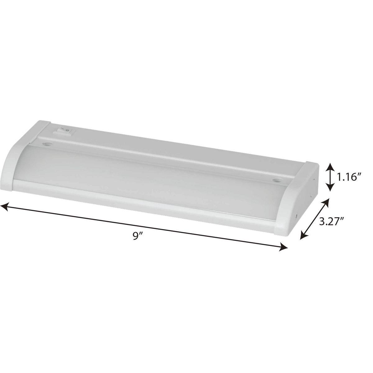 Progress Lighting White 9 in. 4.7W 1-Light 120V 3000 Kelvin LED Under-Cabinet Light 