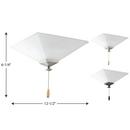 Progress Lighting Unfinished 20W 2-Light LED Ceiling Fan Light Kit with Etched 