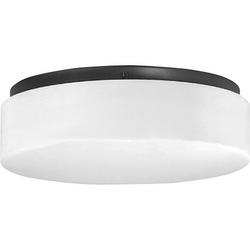 11-1/8 in. 21W 120V 3000 Kelvin Integrated LED Flush Mount Ceiling Fixture in Black