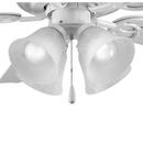 40W 4-Light LED Ceiling Fan Light Kit with White Alabaster Glass in White