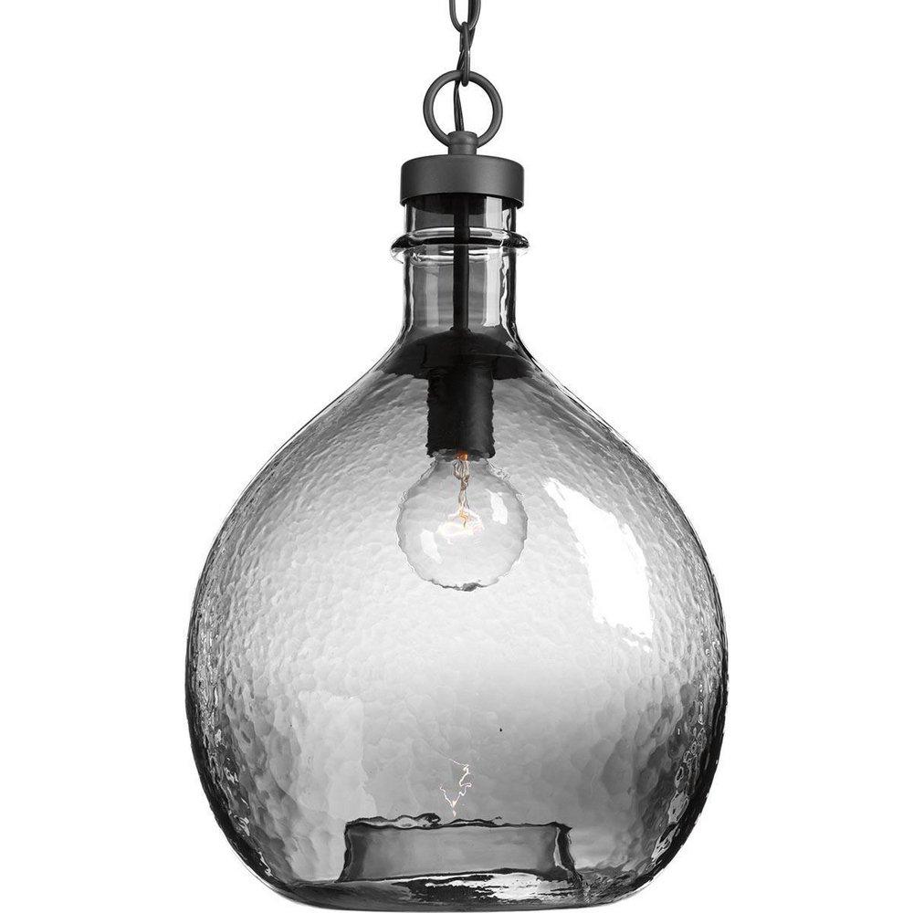 Progress Lighting Graphite 13 in. 100W 1-Light Medium E-26 Incandescent Pendant Light 