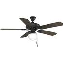 Progress Lighting Black 10W 1-Light LED Ceiling Fan Light Kit with White Opal Glass 