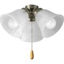 Progress Lighting Brushed Nickel 19.5W 3-Light Medium E-26 LED Ceiling Fan Light Kit