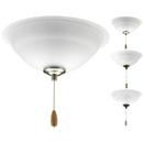 20W 2-Light Medium E-26 LED Ceiling Fan Light Kit with Etched in Unfinished
