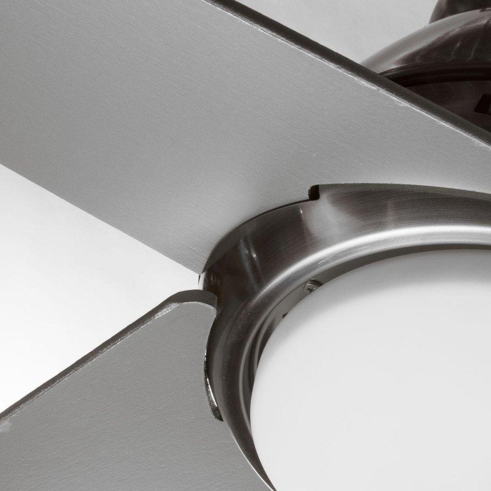 Progress Lighting Brushed Nickel 54 in. 18W 5-blade 1-Light Ceiling Fan 