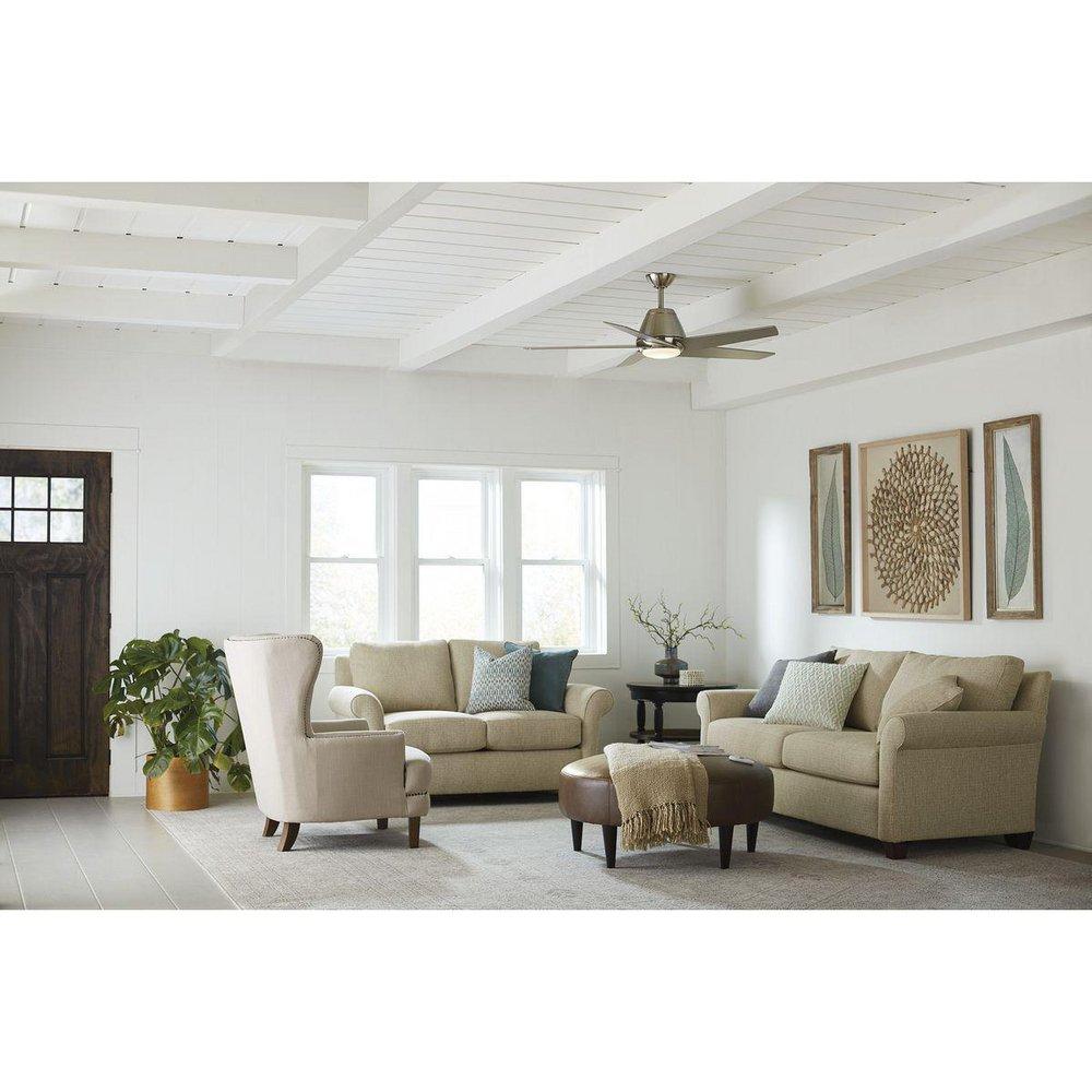 Progress Lighting Brushed Nickel 54 in. 18W 5-blade 1-Light Ceiling Fan 