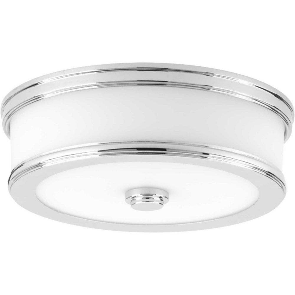 Progress Lighting Polished Chrome 17W 1-Light 3000 Kelvin LED Flush Mount Ceiling Fixture 
