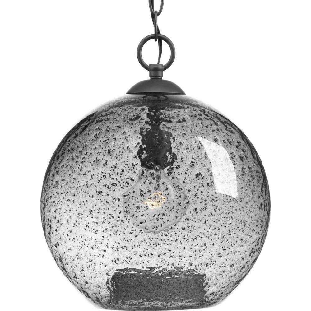 Progress Lighting Graphite 11-3/4 in. 100W 1-Light Medium E-26 Incandescent Pendant Light 