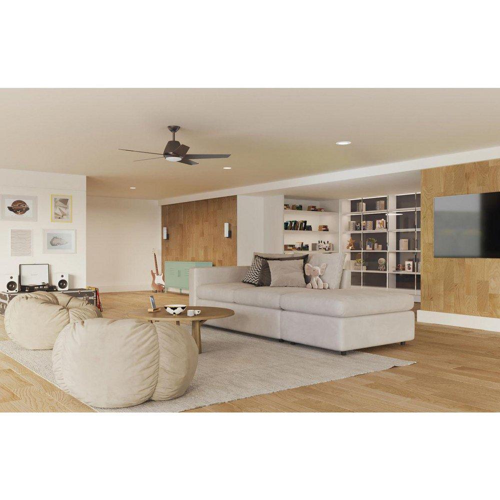 Progress Lighting Graphite 54 in. 18W 5-blade 1-Light Ceiling Fan 