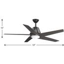 Progress Lighting Graphite 54 in. 18W 5-blade 1-Light Ceiling Fan 