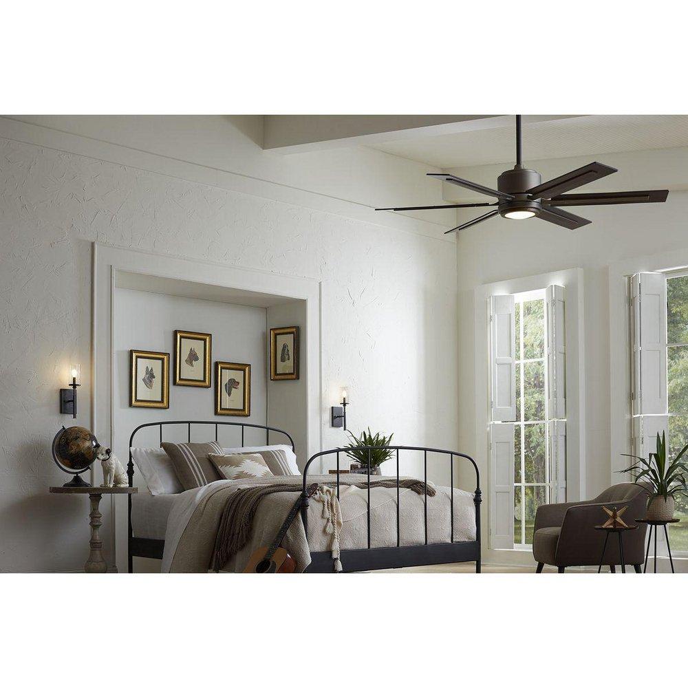 Progress Lighting Gilded Iron 6 -Blade Ceiling Fan with 60 in. Blade Span 