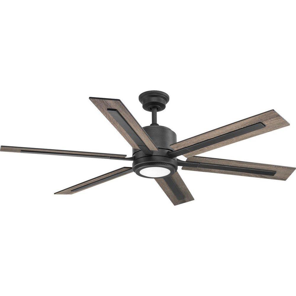 Progress Lighting Gilded Iron 6 -Blade Ceiling Fan with 60 in. Blade Span 