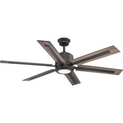 17-1/8 in. 6-Blade Ceiling Fan with LED Light in  Gilded iron