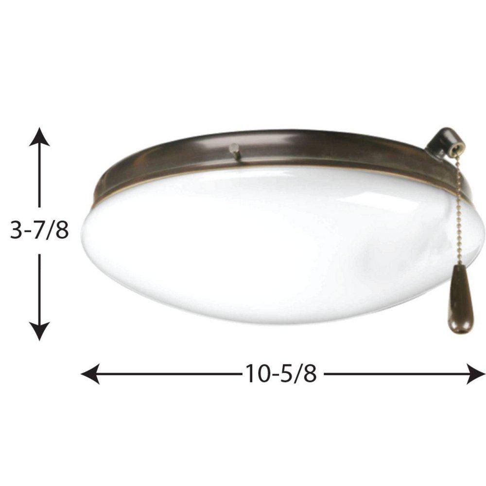 Progress Lighting Antique Bronze 20W 2-Light Medium E-26 LED Ceiling Fan Light Kit 