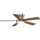 11-5/8 in. 17W 5-Blade Ceiling Fan with 52 in. Blade Span and LED Light in Brushed Nickel