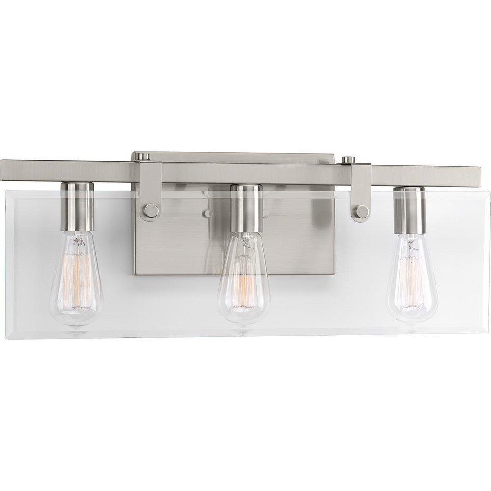 Progress Lighting Brushed Nickel 60W 3-Light Medium E-26 Incandescent Bath Vanity 