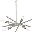 60W 6-Light Medium E-26 Incandescent Chandelier in Brushed Nickel