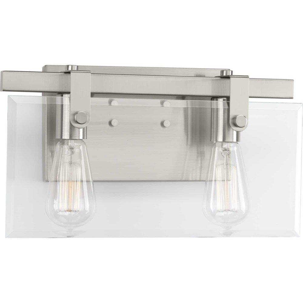 Progress Lighting Brushed Nickel 60W 2-Light Bath Light 