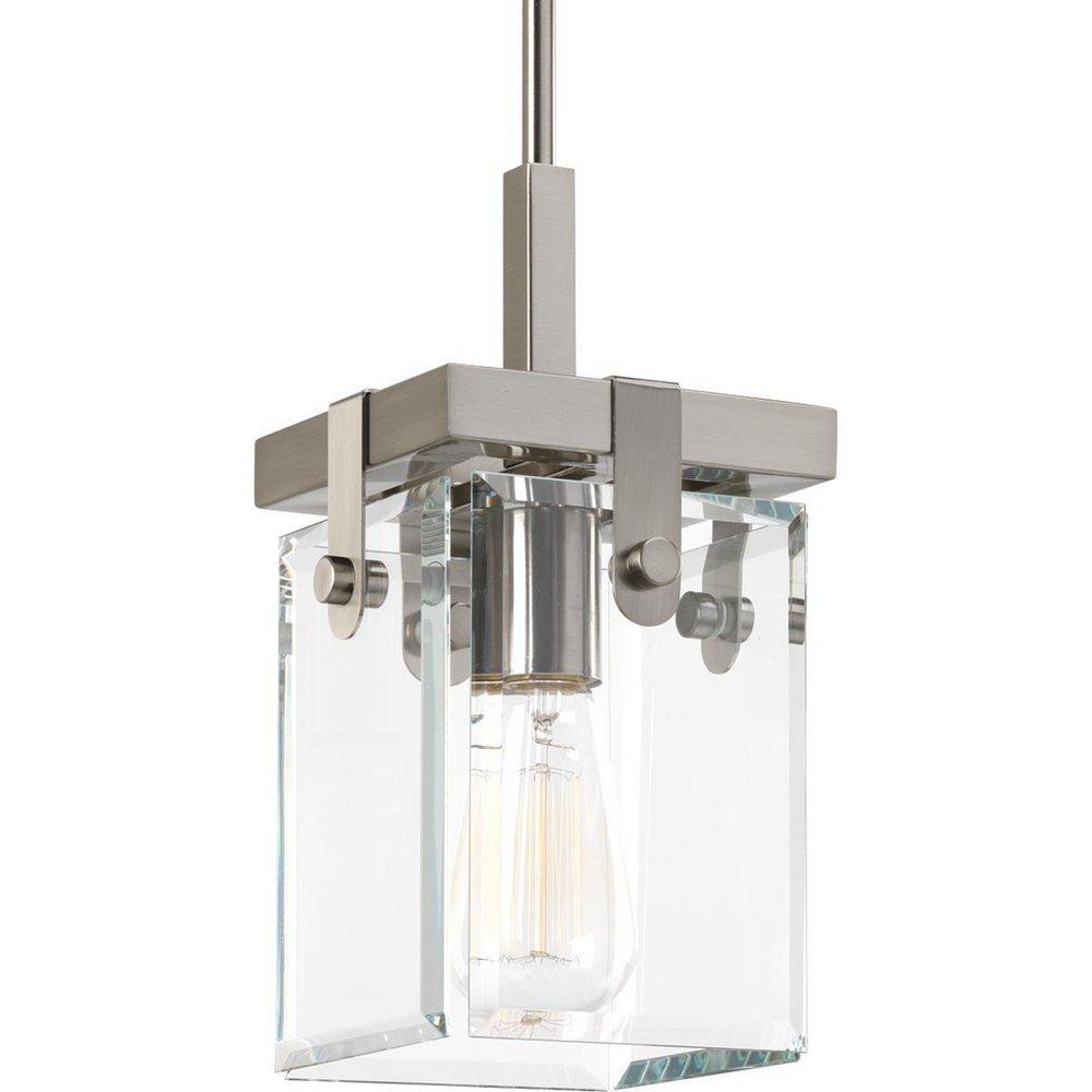 Progress Lighting Brushed Nickel 60W 1-Light Medium E-26 Incandescent Mini Pendant Light 