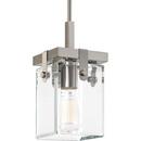 Progress Lighting Brushed Nickel 60W 1-Light Medium E-26 Incandescent Mini Pendant Light 