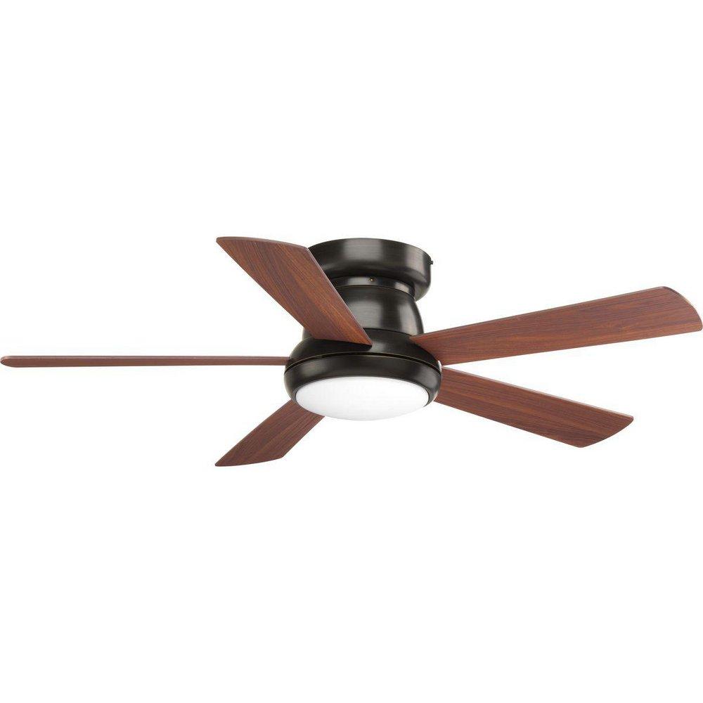 Progress Lighting Antique Bronze 62W 5-Blade Ceiling Fan with 52 in. Blade Span and LED Light 