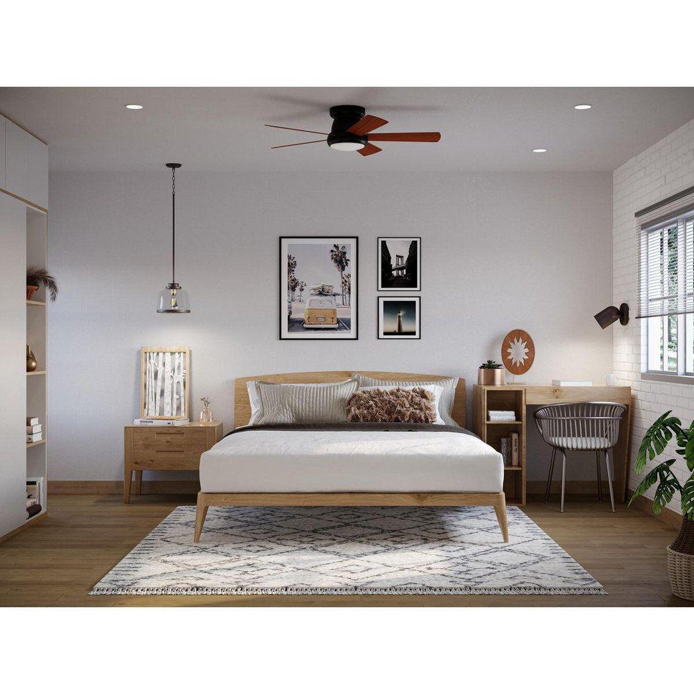 Progress Lighting Antique Bronze 62W 5-Blade Ceiling Fan with 52 in. Blade Span and LED Light 