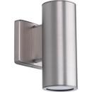 24W 1-Light LED Outdoor Wall Sconce in Satin Nickel