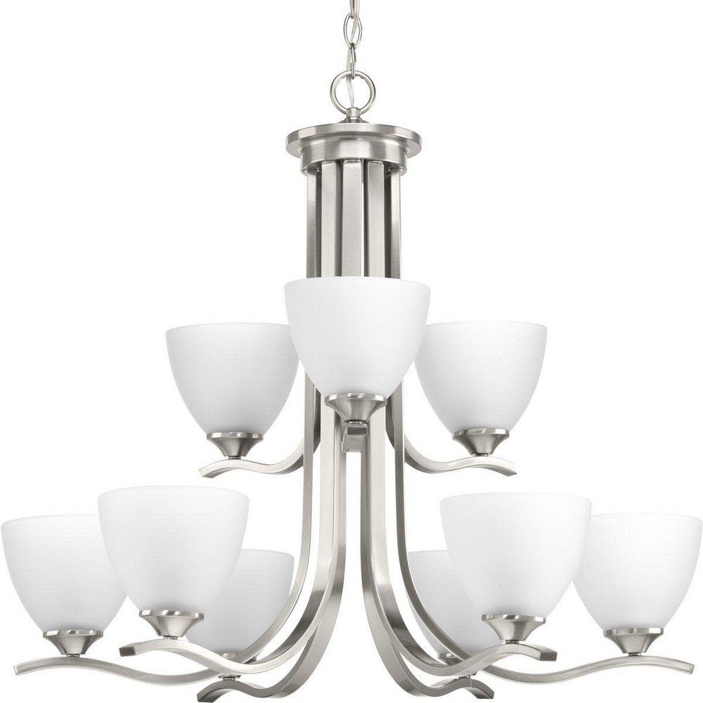 Progress Lighting Brushed Nickel 100W 9-Light Medium E-26 Incandescent Chandelier 