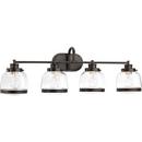 Progress Lighting Antique Bronze 75W 4-Light Medium E-26 Incandescent Vanity Fixture 