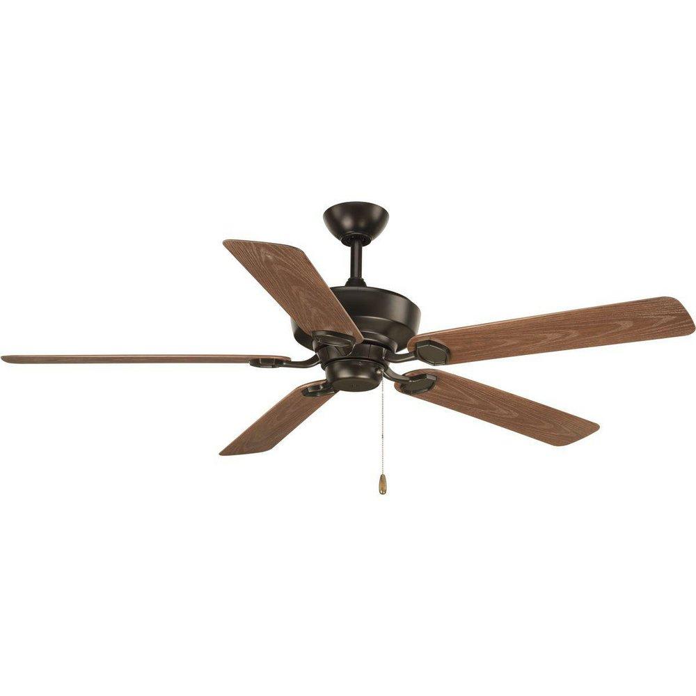 Progress Lighting Antique Bronze 71W 5-Blade Indoor and Outdoor Ceiling Fan with 60 in. Blade Span 
