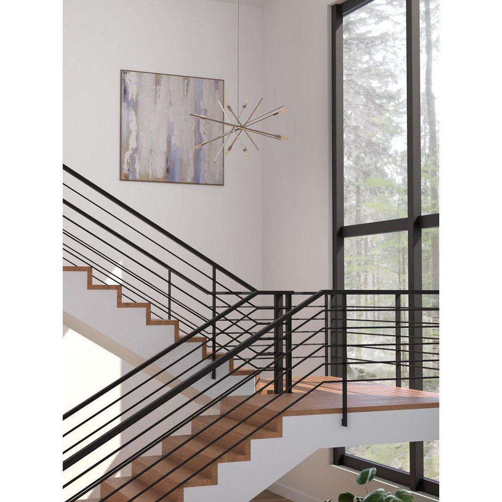 Progress Lighting Brushed Nickel 60W 8-Light Medium E-26 Incandescent Chandelier 