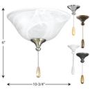 Progress Lighting Unfinished 20W 2-Light LED Ceiling Fan Light Kit with Alabaster 