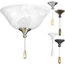 Progress Lighting Unfinished 20W 2-Light LED Ceiling Fan Light Kit with Alabaster 