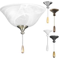 20W 2-Light LED Ceiling Fan Light Kit with Alabaster in Unfinished