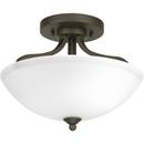 Progress Lighting Antique Bronze 100W 2-Light Medium E-26 Incandescent Semi-Flush Mount Ceiling Fixture 