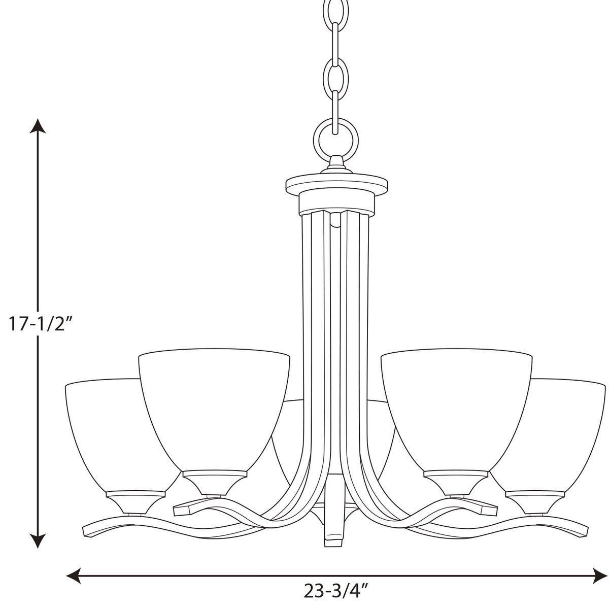 Progress Lighting Antique Bronze 100W 5-Light Medium E-26 Incandescent Chandelier 