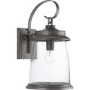 100W 1-Light Outdoor Wall Lantern in Antique Pewter